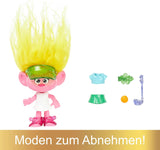 Mattel DREAMWORKS TROLLS United We Stand - Behårede overraskelser Viva Dukke med lyst gult plyshår og 3 overraskelsestilbehør, til børn fra 3 år og opefter, HNF11