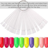 150 Stück Nail Art Tips Ring Stick, Transparent Farbe Karte Platten Nagelleck Display Ring Sticks, Nagel Salon Übungen Display Nail Tips