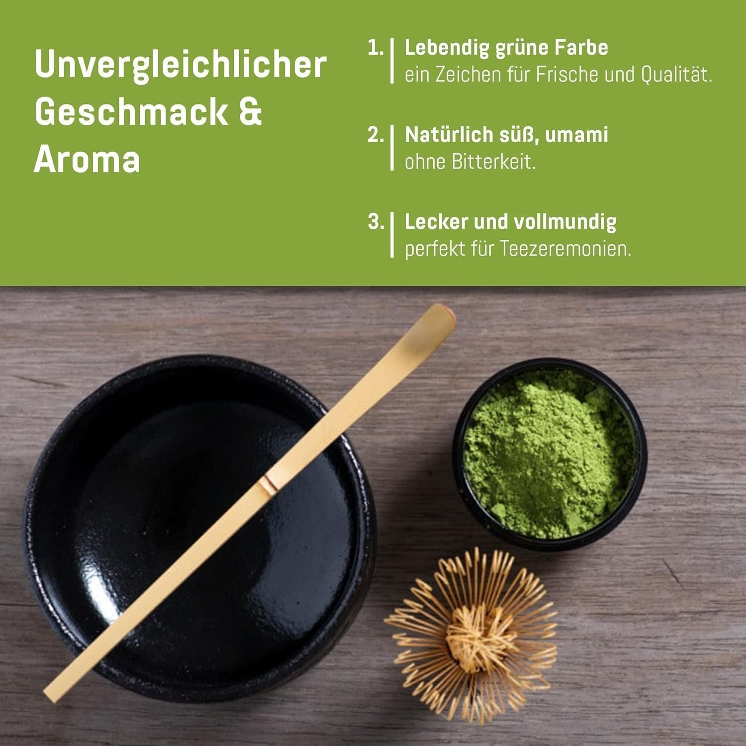 Ceremoniel UJI - 30 g æske - Bio - 100 % japansk Matcha - Første høst - Ren Matcha - Malet
