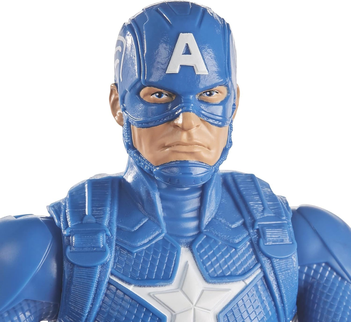 Marvel Avengers Titan Hero Series Blast Gear Captain America Action Figur 30 cm stort legetøj til 4+ år Blå Action Figurer Naty Shop