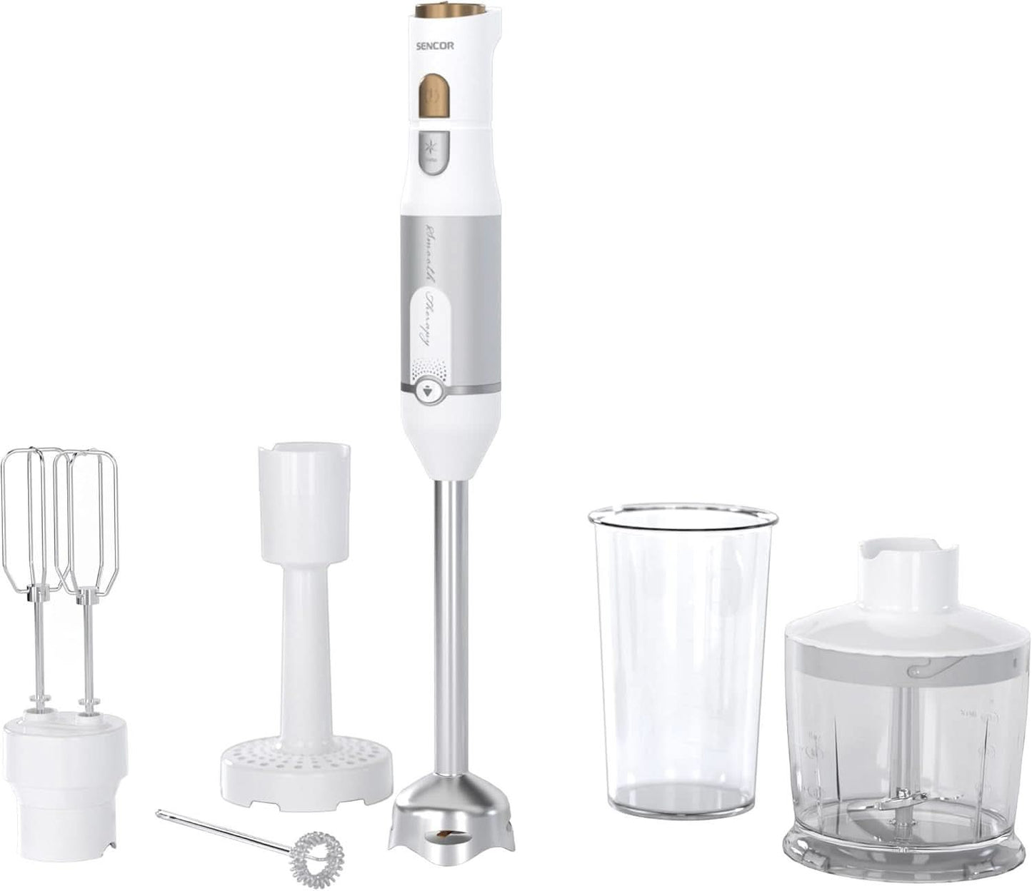 Sencor Multifunktionaler Standmixer, Ultra-Leistungsstark, 6 i 1, 1200 W, Mit Doppel-Schneebesen, Zerkleinerer & Mousseur, Kartoffelstampfer, Quadblade-Klingen Aus Titan, Stufenlose Bucatarie Naty Shop