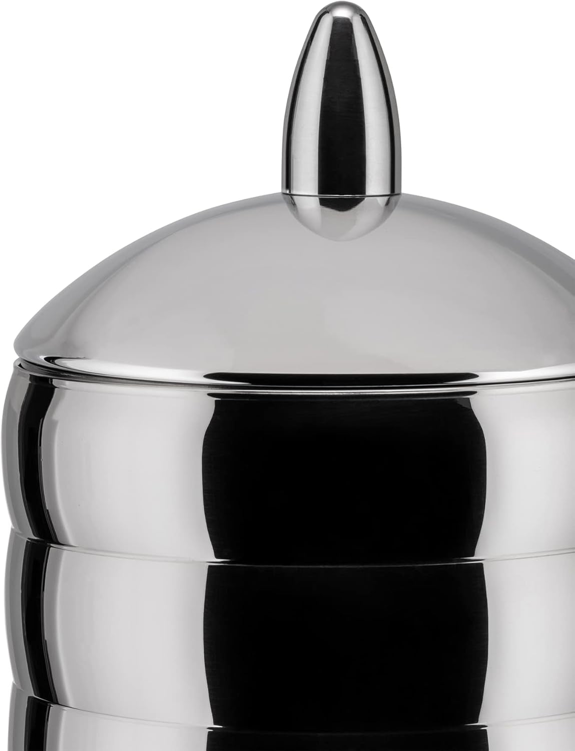 Alessi Kalistò 2 CB02 - Køkkenkrukke i rustfrit stål 18/10 med aluminiumsknop, 114 cl, sølv Madopbevaringsbokse Naty Shop