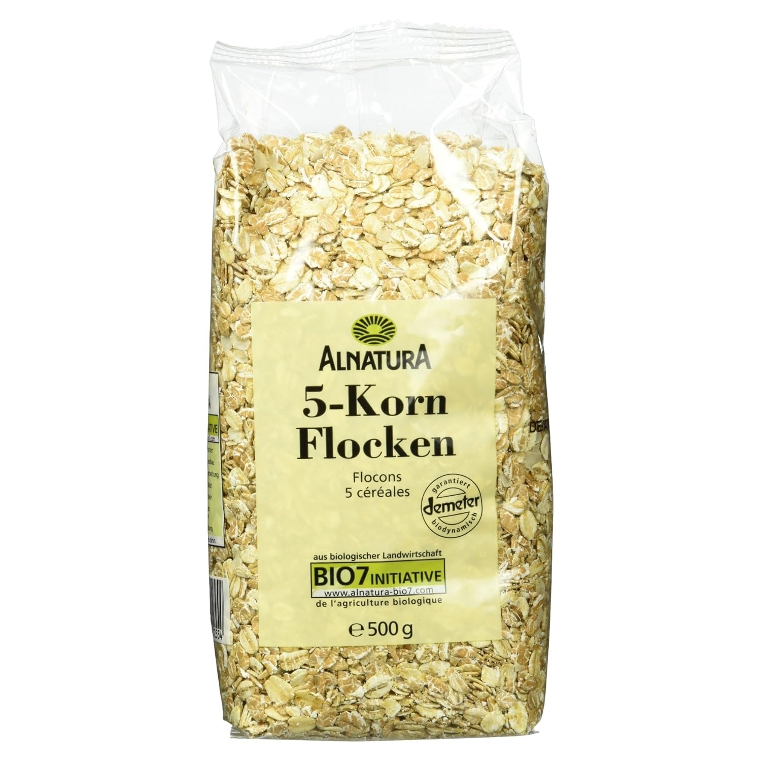 Bio 5-Kornflocken, 500 G korn Naty Shop 500 G (1. pakke)