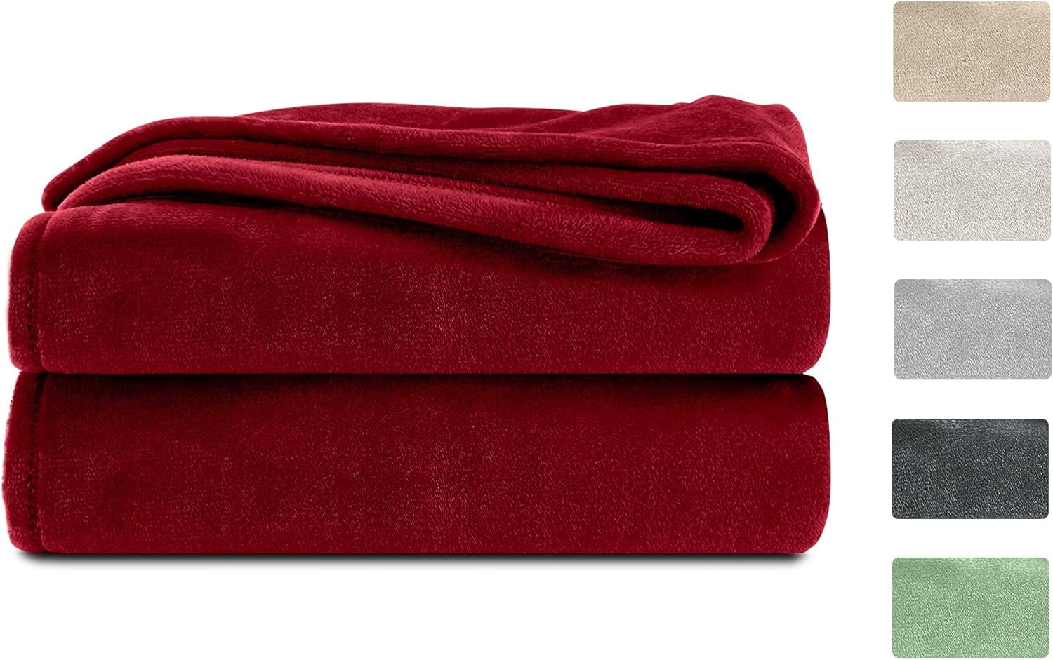 Komfortec fluffy tæppe, behageligt tæppe, fleece tæppe, Oeko-Tex certificeret, super blødt, 150X200 Cm, 260 G/M², beige Senge og tæpper Besuche den Komfortec-Store Bordeaux Burgundy 220 X 240 Cm