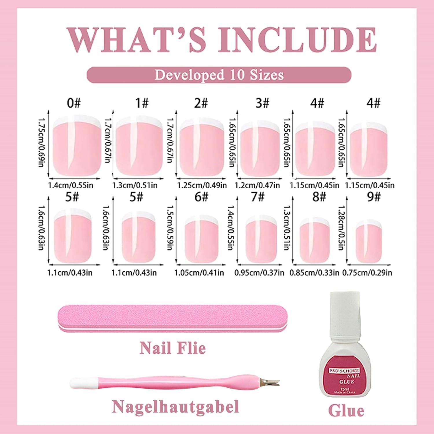 240 sæt korte franske kunstige negle, firkantede kunstige negle, lim på negle, akryl neglespidser, falske negle til kvinder, DIY Nail Art
