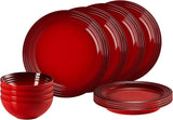 Le Creuset Stentøjsstel, 12 stykker, kirsebærrød, 79351000607081