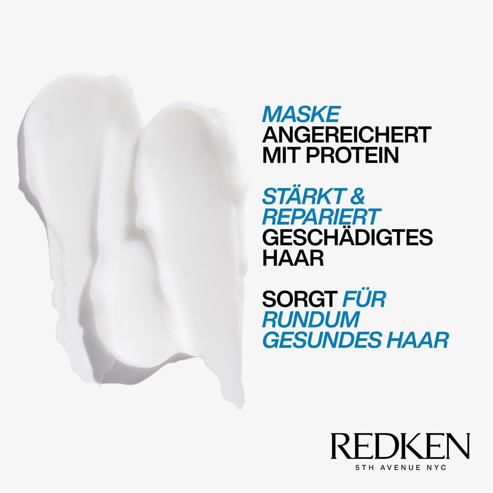 Redken Intensive Hair Mask til alt beskadiget hår Reparerer og regenererer Anti-Breakage Extreme Strength Builder Plus Mask 1 x 250ml Naty Shop Hair Mask