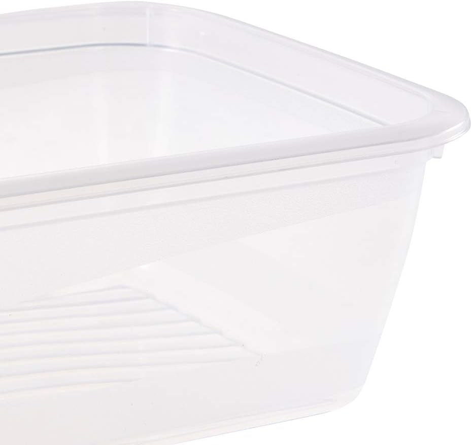 Kekeeper sæt med 3 madopbevaringsglas, 3 x 1,25 l, 20,5 x 15,5 x 6,5 cm, Fredo Fresh, gennemsigtig blå Madopbevaringsbokse Naty Shop