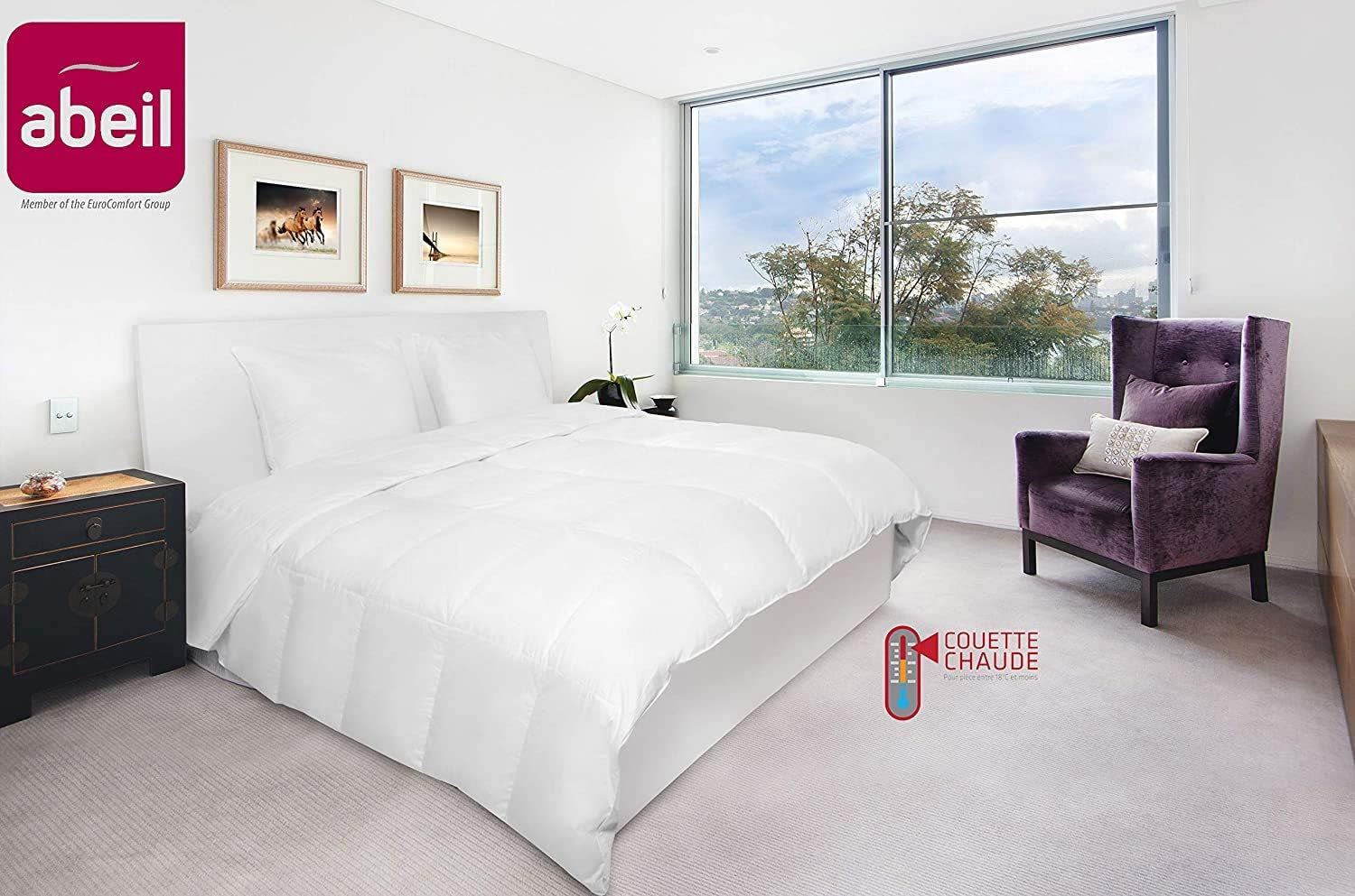 Abeil Premium Ultima Comfort percale bomuldsdyne, 200 X 200 Cm Dyner og dyner Naty Shop