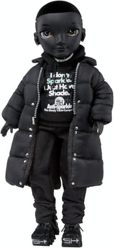 Rainbow High Shadow High - REXX McQueen - Moderigtig sort dukke med moderigtigt outfit og over 10 farverige legetilbehør - Ideel til samlere og børn i alderen 4-12 år