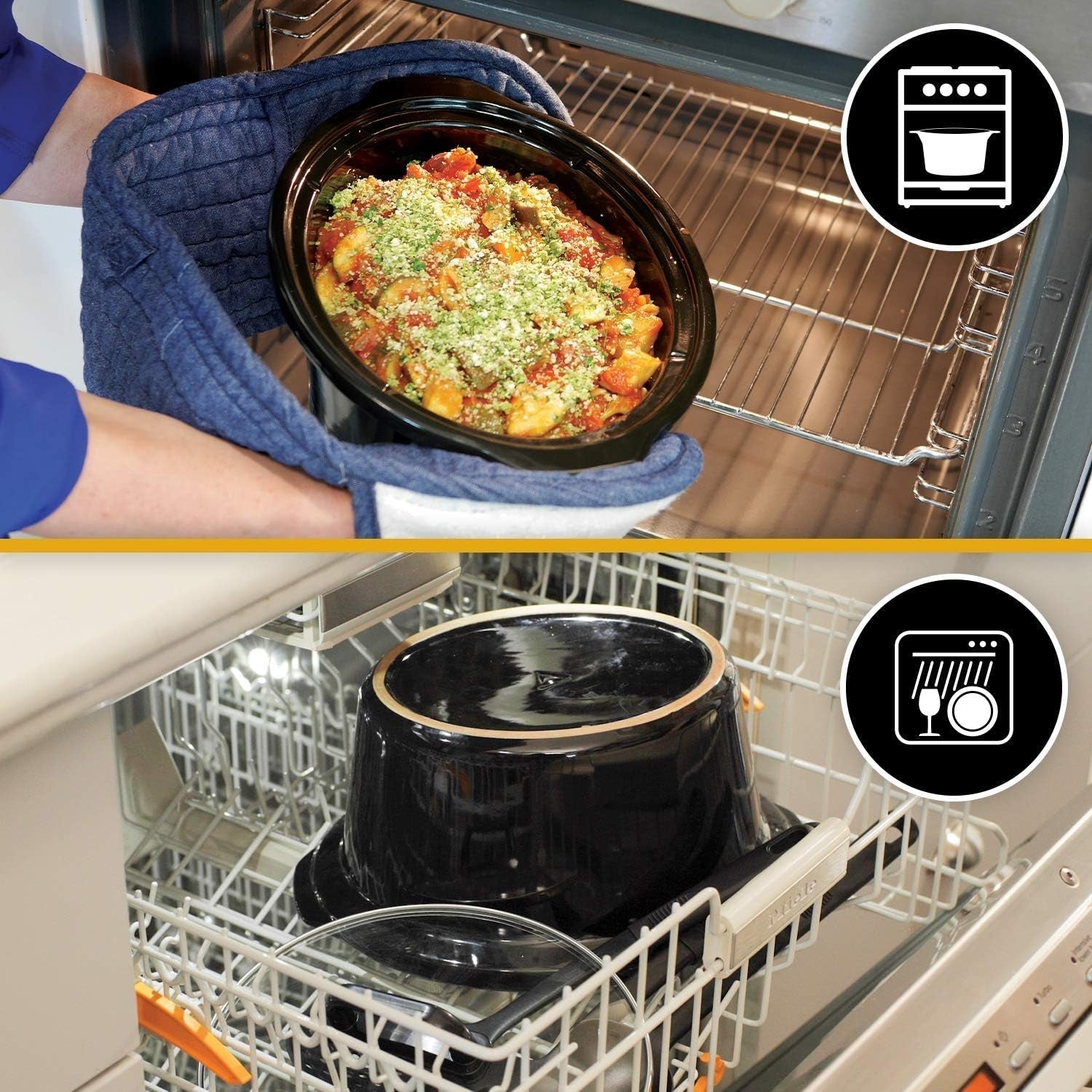 Slow cooker digital Crockpot, holde varm funktion, 2,4 liter (1-2 personer) Slow Cooker Naty Shop
