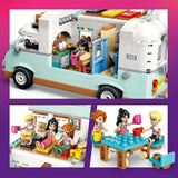 LEGO Friends campingvogn, rollespilsbyggesæt med legetøjskaravane, gave til piger fra 7 år og opefter, kreativt legesæt med 3 minifigurer og ilderdyrefigur 42663 byggesæt Besuche den LEGO-Store