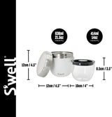 Spiser 2-i-1 madskål med skruelåg, 636 ml, månesten, tredobbelt isoleret madglas, lækagesikker i op til 11 timer Kold/7 timer varm på rejse Madopbevaringsbokse Naty Shop