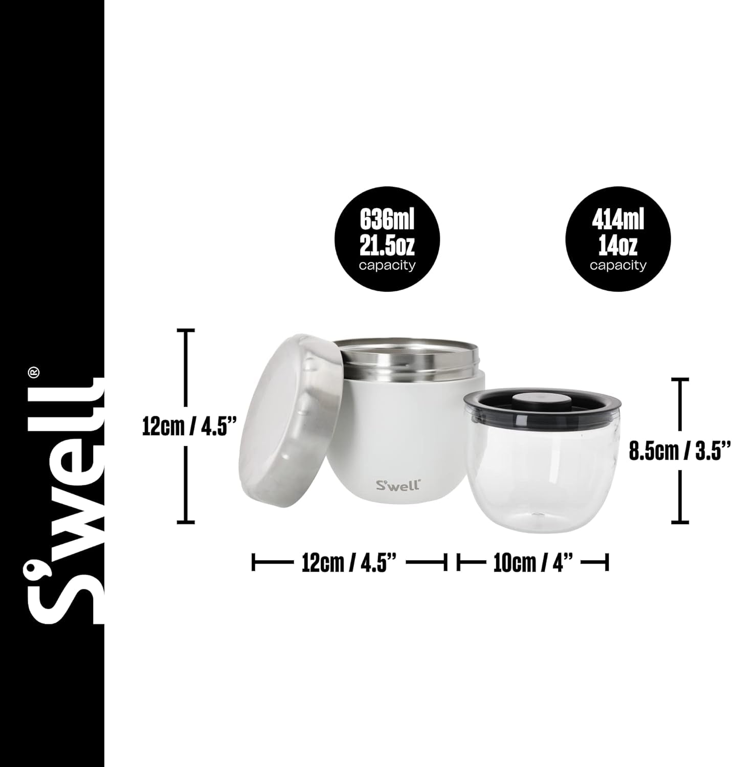 Spiser 2-i-1 madskål med skruelåg, 636 ml, månesten, tredobbelt isoleret madglas, lækagesikker i op til 11 timer Kold/7 timer varm på rejse Madopbevaringsbokse Naty Shop