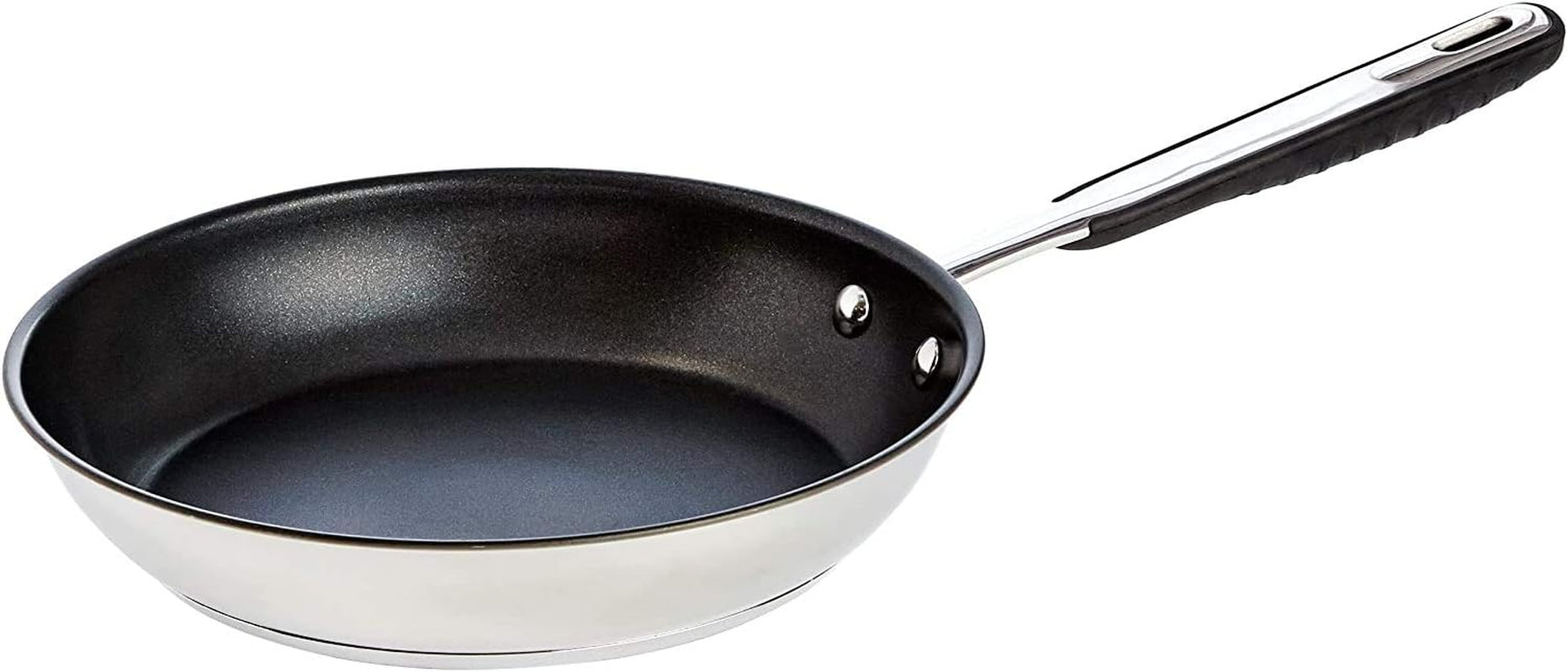 Pande i rustfrit stål med non-stick belægning - velegnet til induktion, med behageligt håndtag - 28 Cm Gryder og pander Naty Shop 28 Cm Rustfrit stålpande