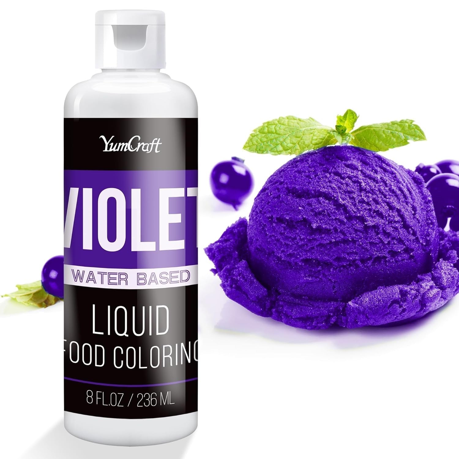 Madfarve - Højkoncentreret flydende madfarve til kager, bagning, påskeæg, drikkevarer - Sukkerfri madfarve til fondant, glasur, slim, kagedekoration (Red Velvet, 236ml)