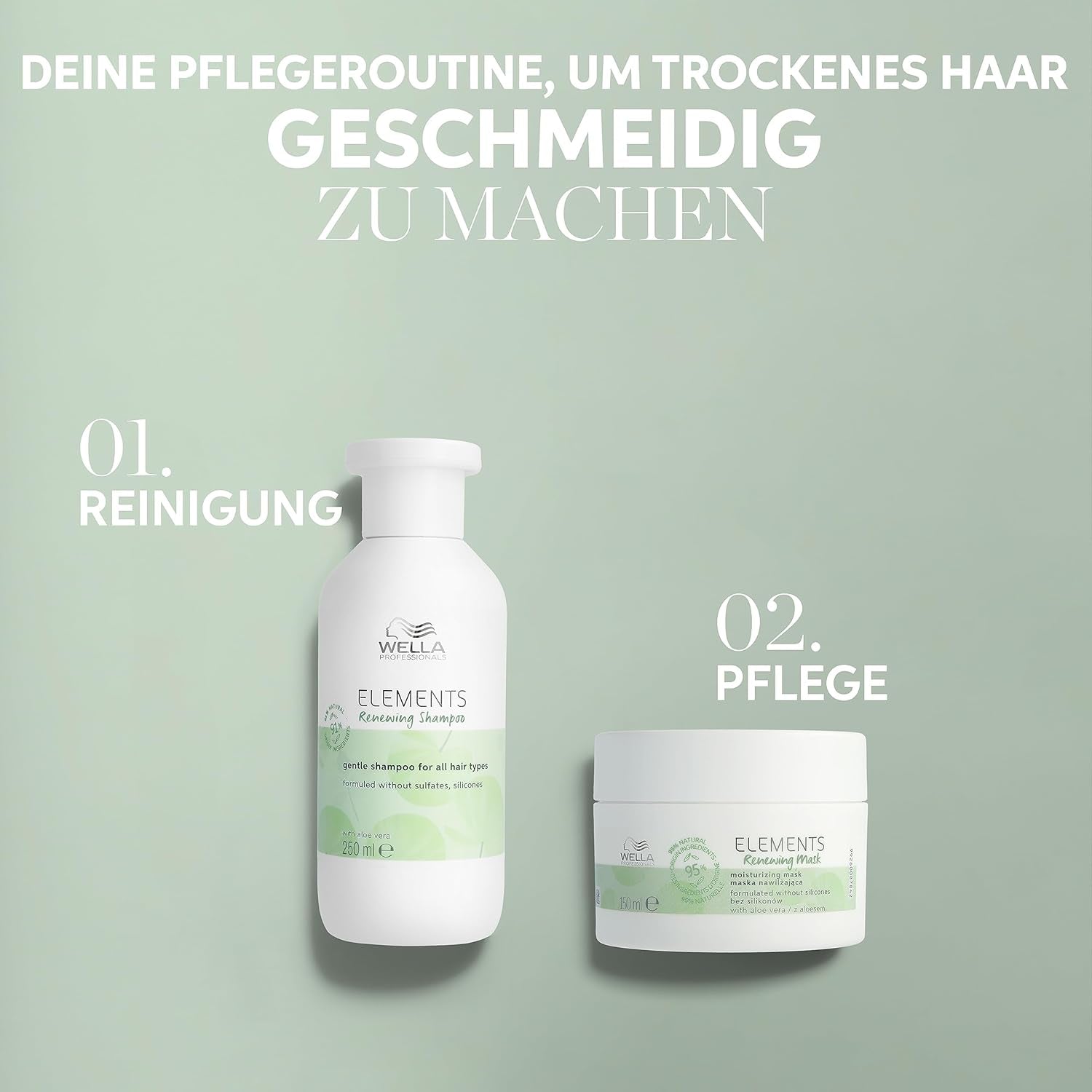 Wella Professionals Elements Fornyende, regenererende shampoo til alle hårtyper Wella Shower and bath