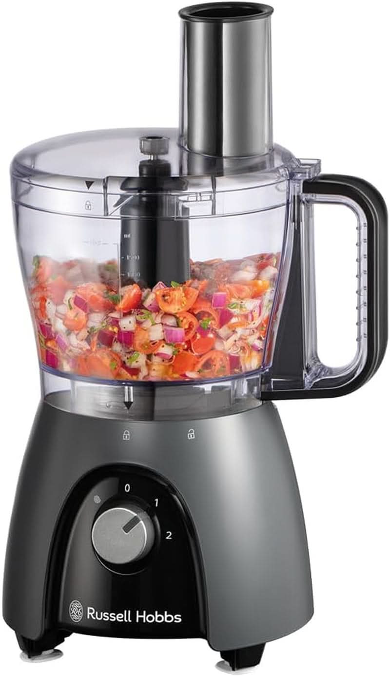 Russell Hobbs foodprocessor [blender/grøntsagshakker/bordblender/hakker/blender] foodprocessor (æltning, blanding og udskæring), mat trækul Køkken Naty Shop