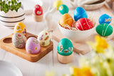 Heitmann Egg Dye Natural Dye Sæt, 3 Egg Dye Pulvere (gul, lilla, grå-blå), græspapir klistermærkeark