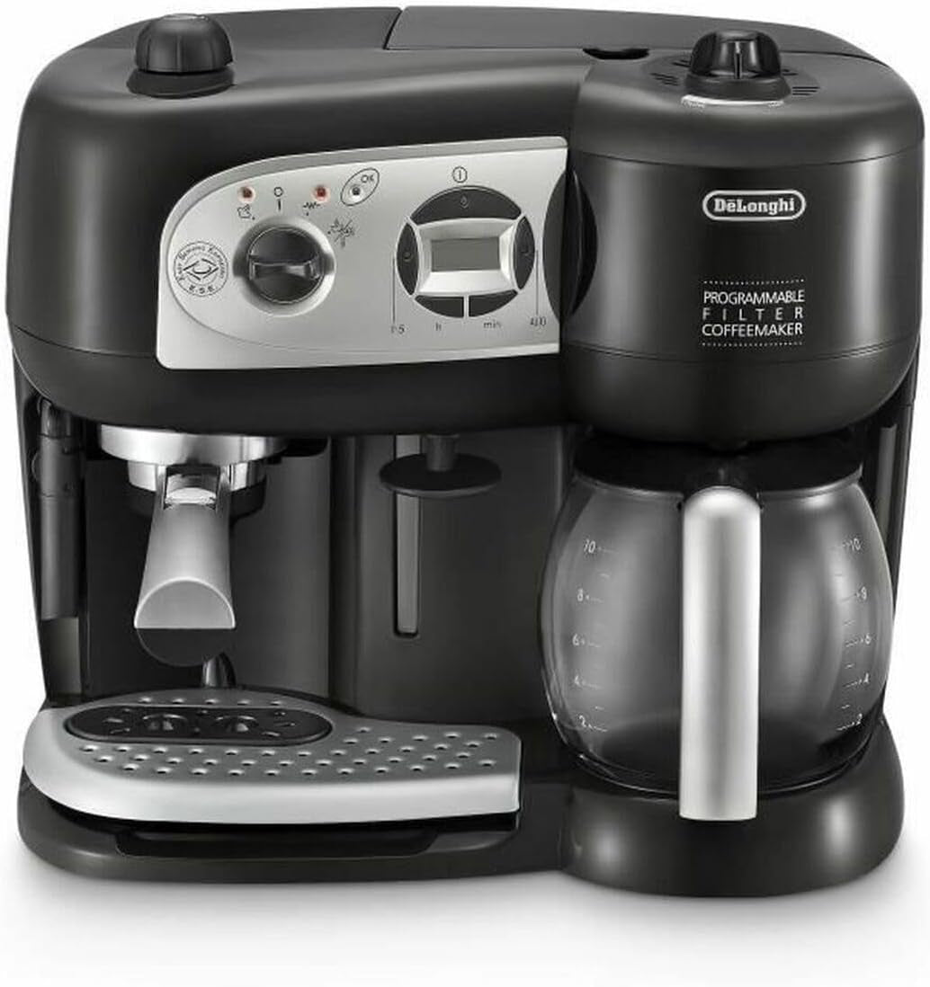 De'Longhi BCO264.1 Espresso- og kaffemaskine i ét, med pumpe, sort, 38 x 24 x 35 cm