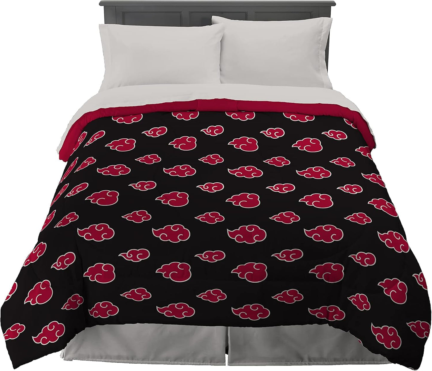 Franco Naruto Anime Akatsuki Mønster Blødt Mikrofiber Sengetøj Dyne Queen, (officielt Naruto produkt) Dyner og dyner Naty Shop Naruto Queen