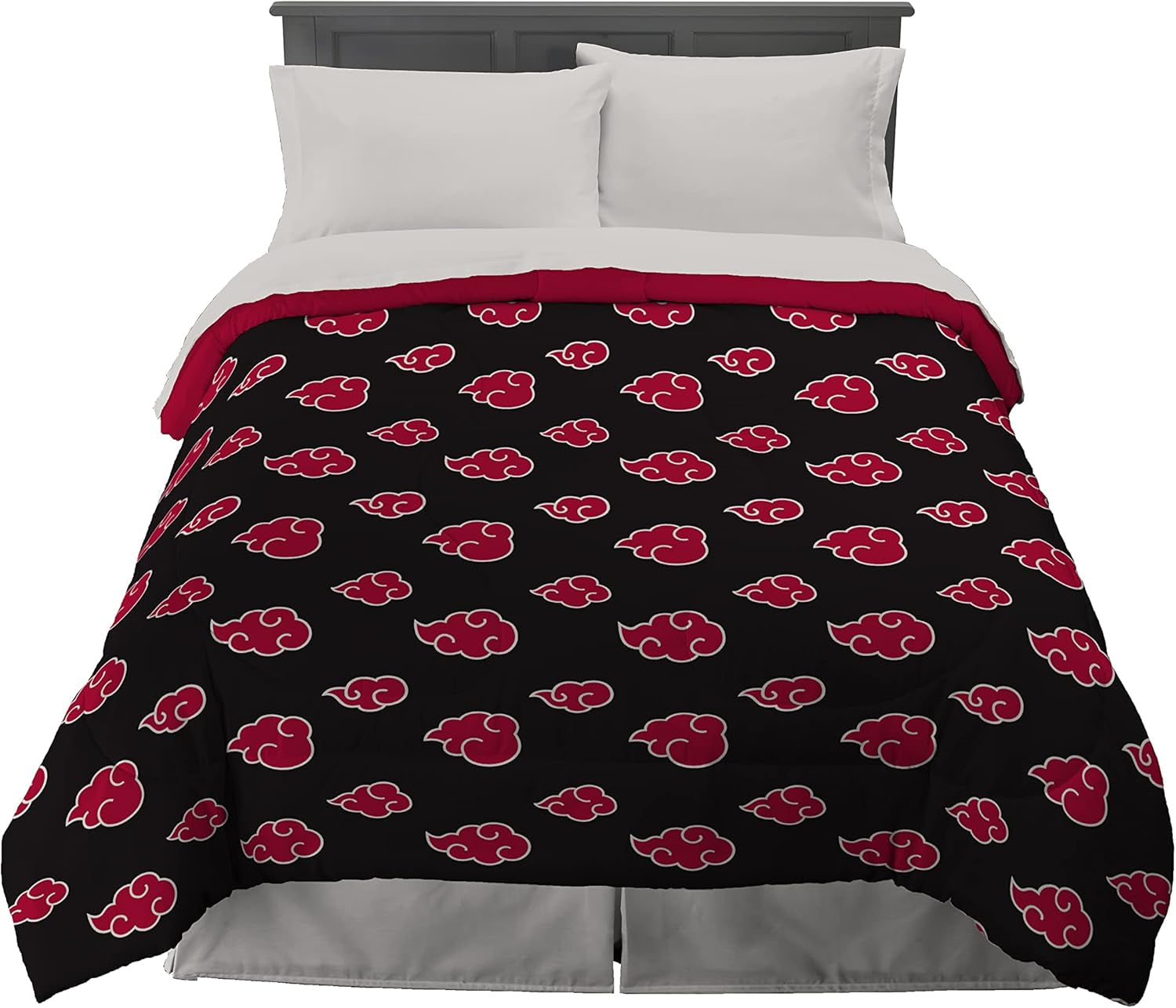 Franco Naruto Anime Akatsuki Mønster Blødt Mikrofiber Sengetøj Dyne Queen, (officielt Naruto produkt) Dyner og dyner Naty Shop Naruto Queen