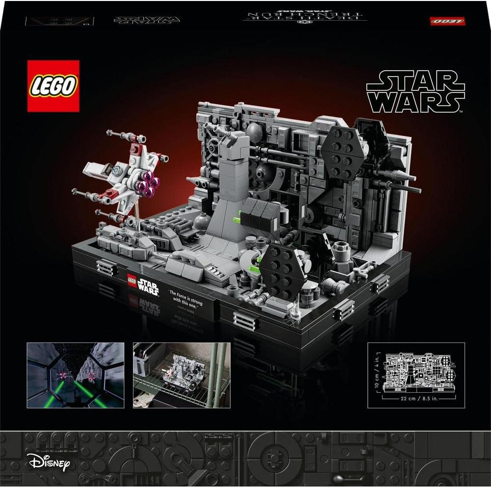 LEGO 75329 Star Wars Death Star Trench Run Diorama Sæt, Luke Skywalkers X-Wing Voksen Model Kit, A New Hope Fan Merchandise, Værelsesdekoration, Gavebyggesæt Besuche den LEGO-Store