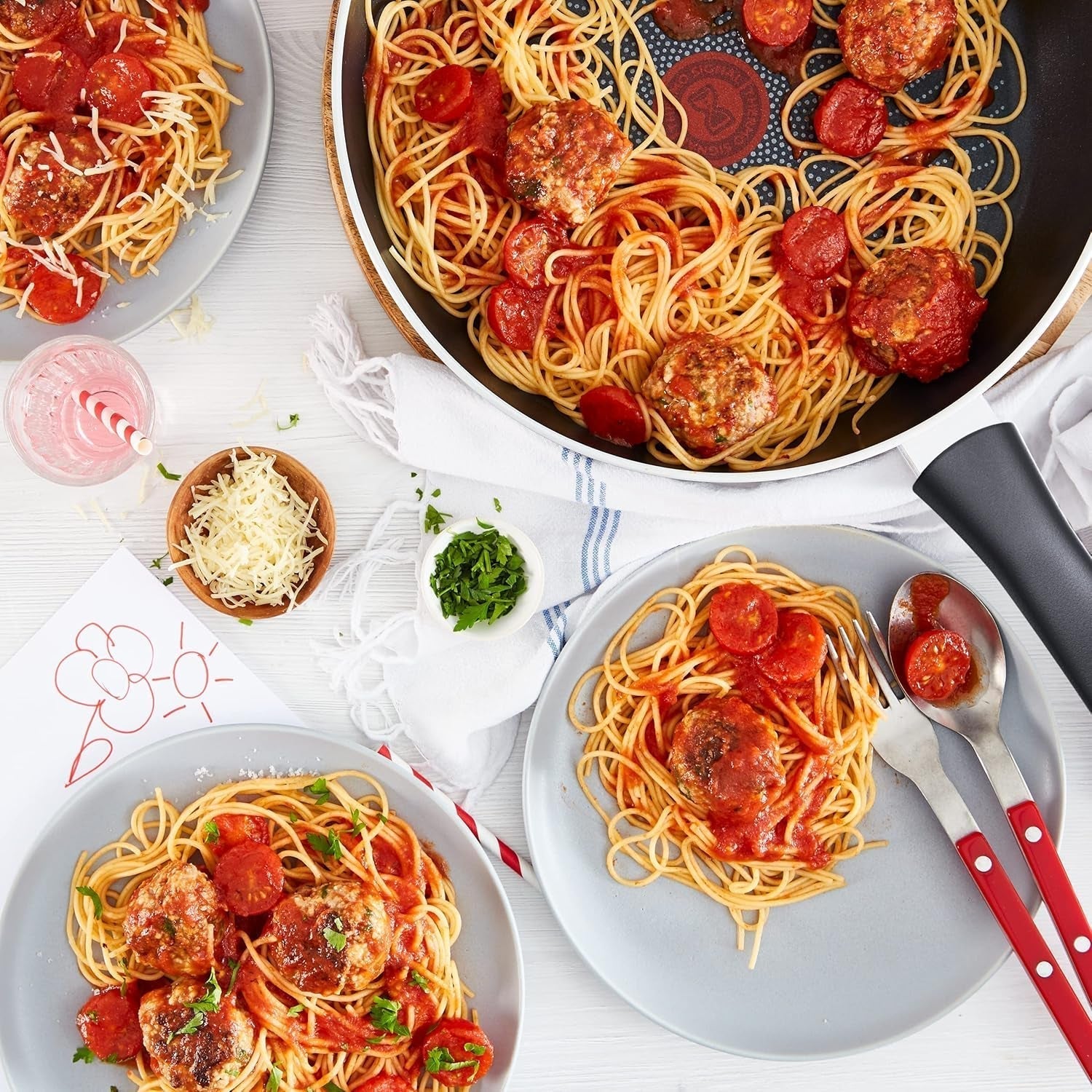 Tefal C27808 Generøs kogepande 32 cm, non-stick belægning, Thermo-Fusion base, alle typer induktionskogeplader Gryder og pander Naty Shop