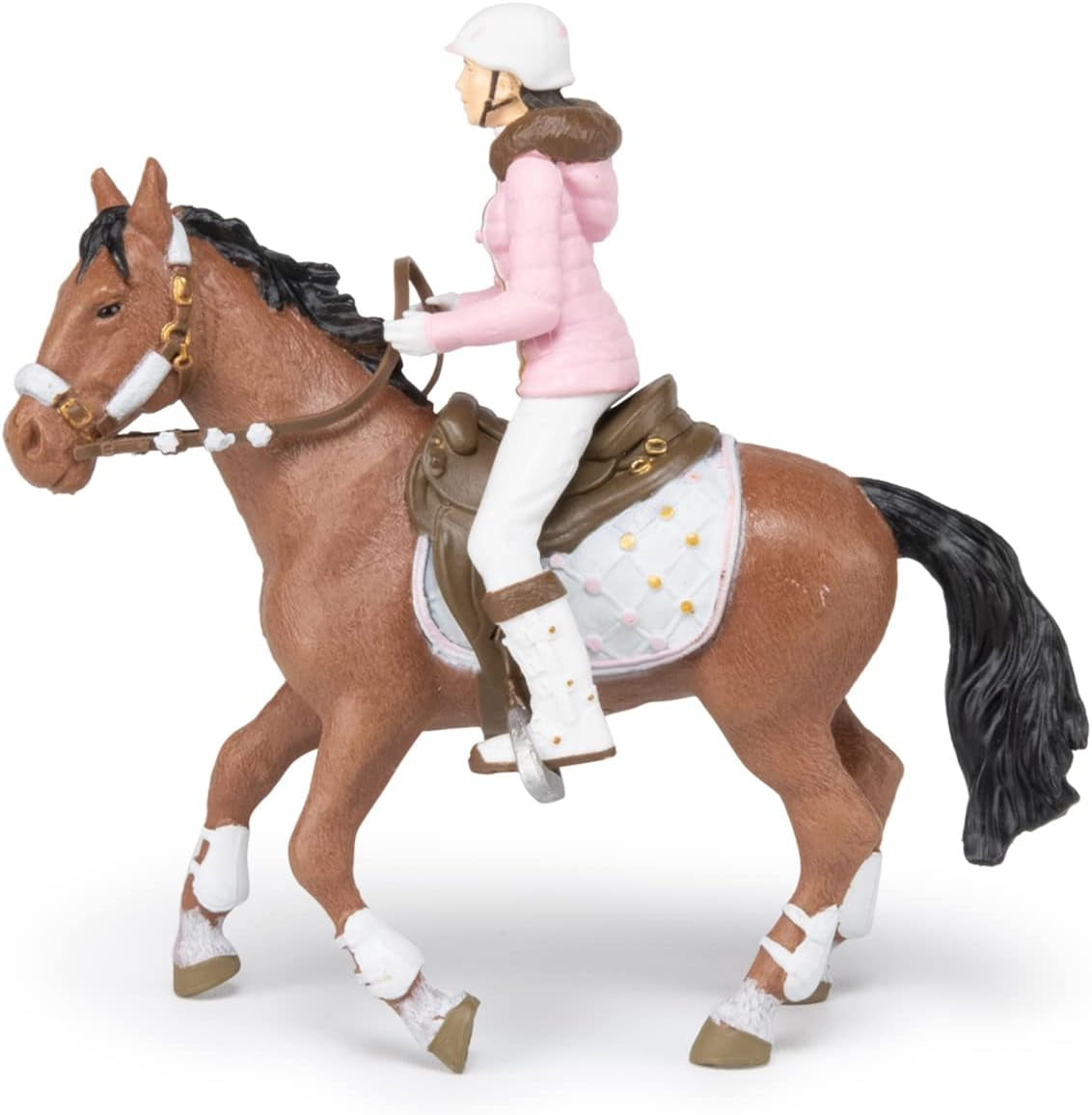 PAPO - Hestefigur - Rider Fashion Winter, passion for ridning, legetøj til børn fra 3 år. Naty Shop actionfigurer
