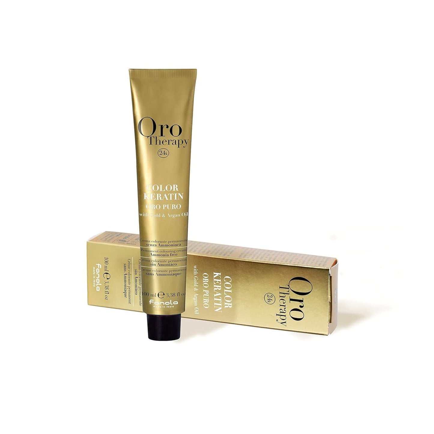 Fanola Oro Therapy Color Keratin 5.0 100ml Hårfarve Naty Shop 5.6 Lysebrun Rød