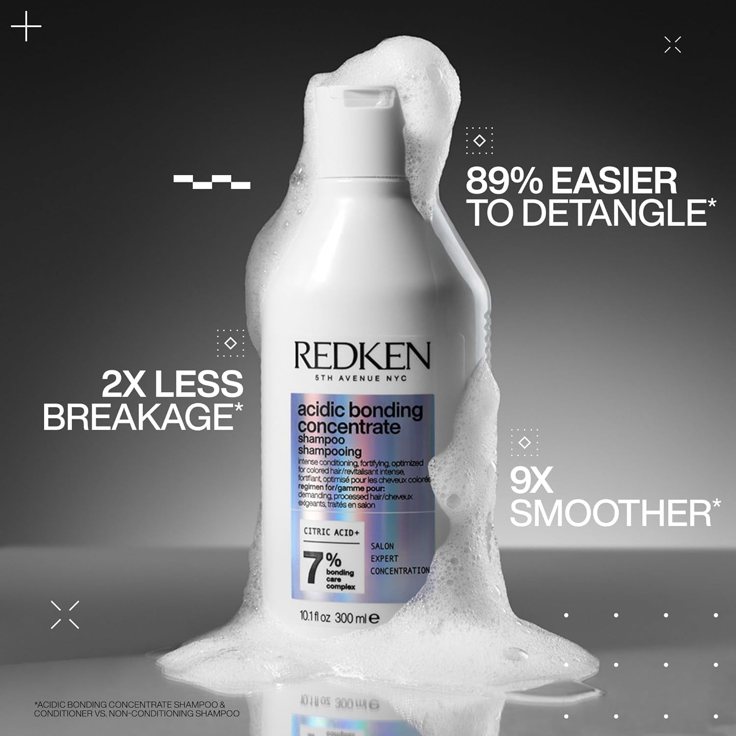 Redken Acidic Bonding Shampoo Koncentrat til farvet hår, 300ml Redken Brusebad og bad