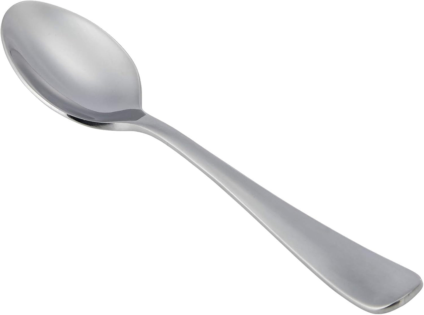 Kaffeske af rustfrit stål, rundkantdesign, pakke med 12, Silver Naty Shop Kitchen