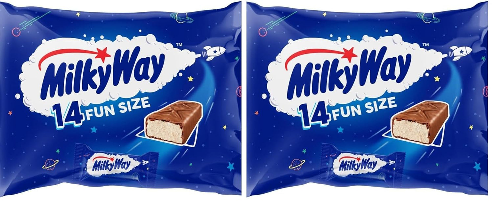 Mini bulk chokoladepakke, minichokoladebarer med nougatcremekaramel, 227 g, chokoladegaveidé, stor chokoladepakke
