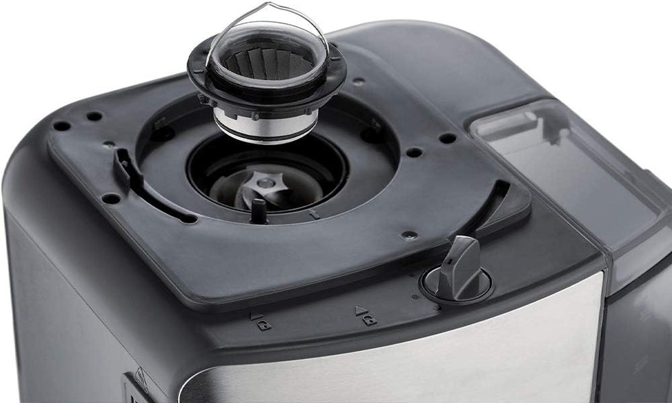 Russell Hobbs kaffemaskine med kværn og termisk karaffel [Digital timer, brusehoved for optimal udsugning og aroma] Grind&Brew (1-10 kopper, 3 maleindstillinger) Filterkaffemaskine 25620-56