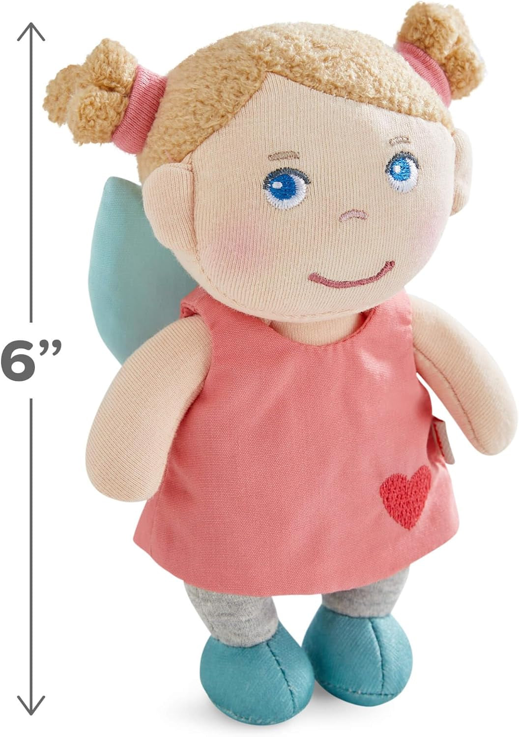 HABA Guardian Angel Lore - Fluffy tekstildukke (15 cm), perfekt velkomstgave til babyer og småbørn - Vaskes ved 30 °C - 2011870001