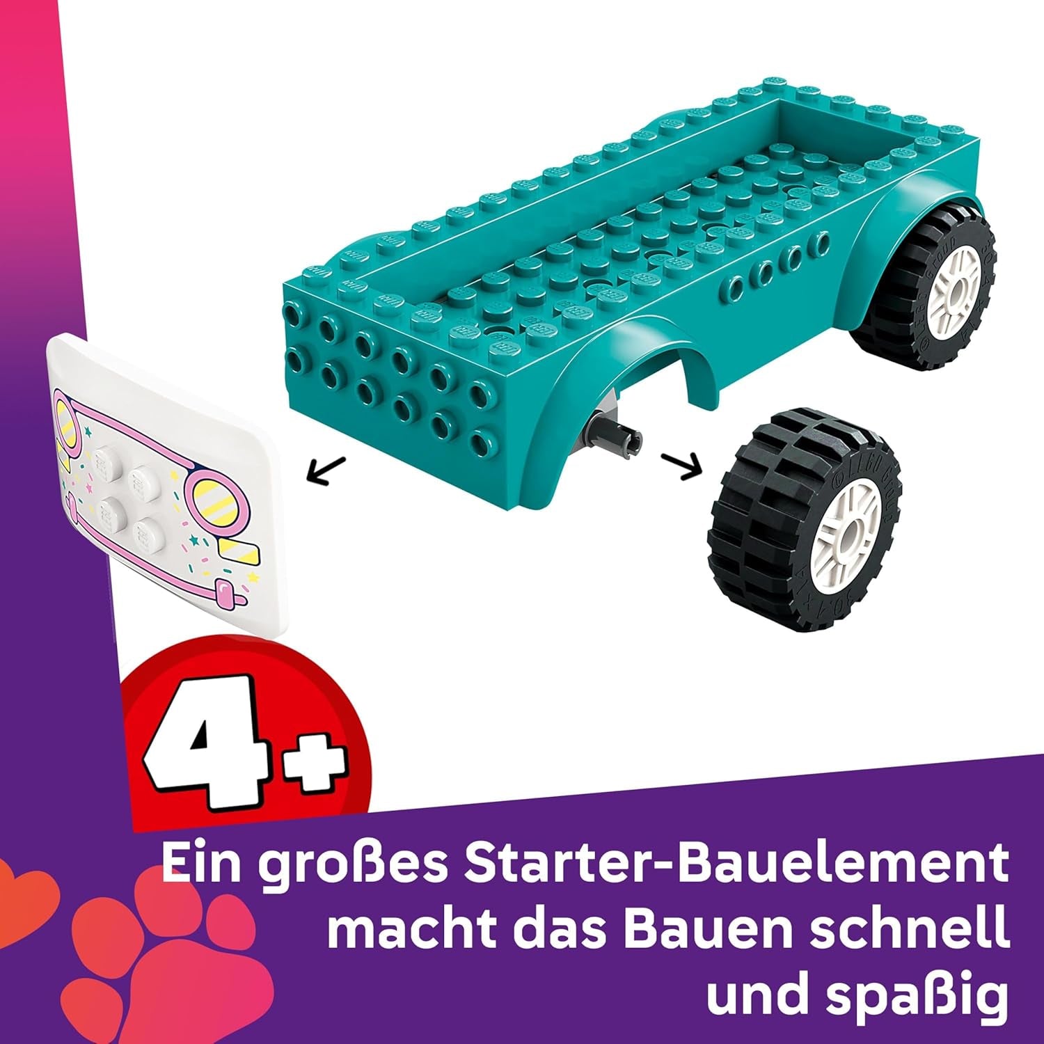 LEGO Friends Heartlake City isvogn Lad som om Legesæt 2 figurer og en kanin Byggesæt 4 år gamle piger Legetøjsfigur Minifigur Byggelegetøj 42644 Byggesæt Besuche den LEGO-Store