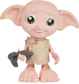 Spin Master 6067280 Wizarding World Harry Potter Magical Interactive Dobby Elf Sock Doll, 30+ lyde og sætninger, 21,6 cm, børnelegetøj, sort