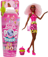 Barbie Pop Reveal Bubble Tea-dukke og tilbehør, duftende Berry Bliss-modedukke med kæledyr, 8 overraskelser, inkluderer farveskifter, opbevaringskop, HTJ20