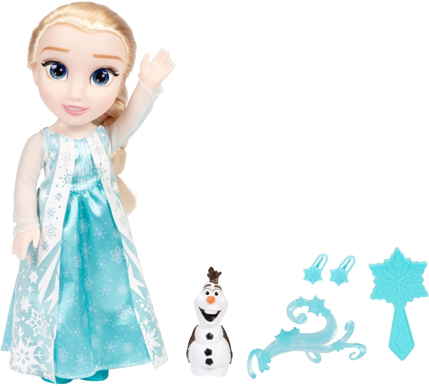 Disney Die Eiskönigin - Frozen - Syngende ELSA Dukke 35 cm, synger "Let It Go", inklusive tilbehør for ekstra sjov, perfekt til piger fra 3 år, 225306, Türkis