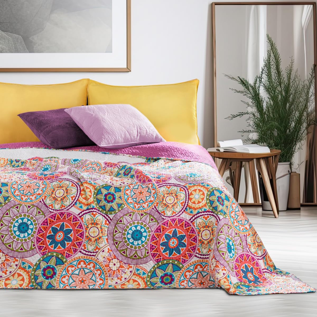 Decoking 12222 Sengetæppe 200X220 Cm Pink Violet Hvid Farvet Antracit Sengetæppe To Sider Farvet Pink Hvid Violet Quilting Bibi Senge og tæpper Besuche den DecoKing-Store