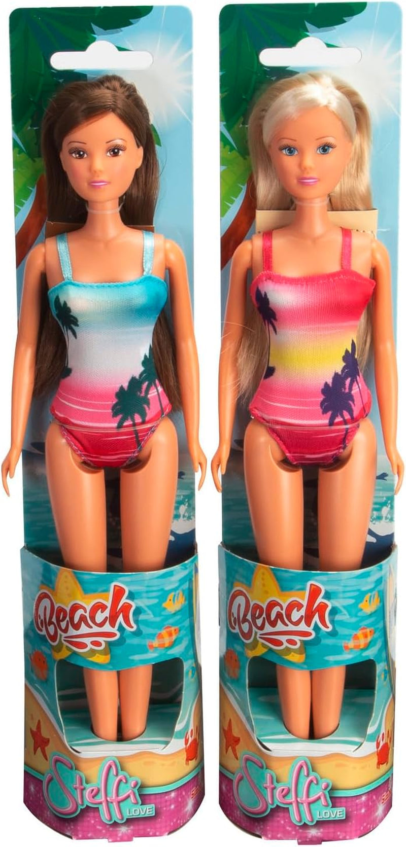 Simba Steffi Love Beach Assorted 2 Måder Kun ÉN vare sendes Badedragt Dukke Legedukke 29 cm Alder 3+