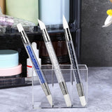 3 Stück Nagel Pinsel Silikon, Nagelkunst Skulptur Stift, Doppel Købfe DIY Maniküre Werkzeug, Strassstein Picker, Gel Schnitzen Pinsel Für Design, Shaping Drawing Carving Nagelfolie