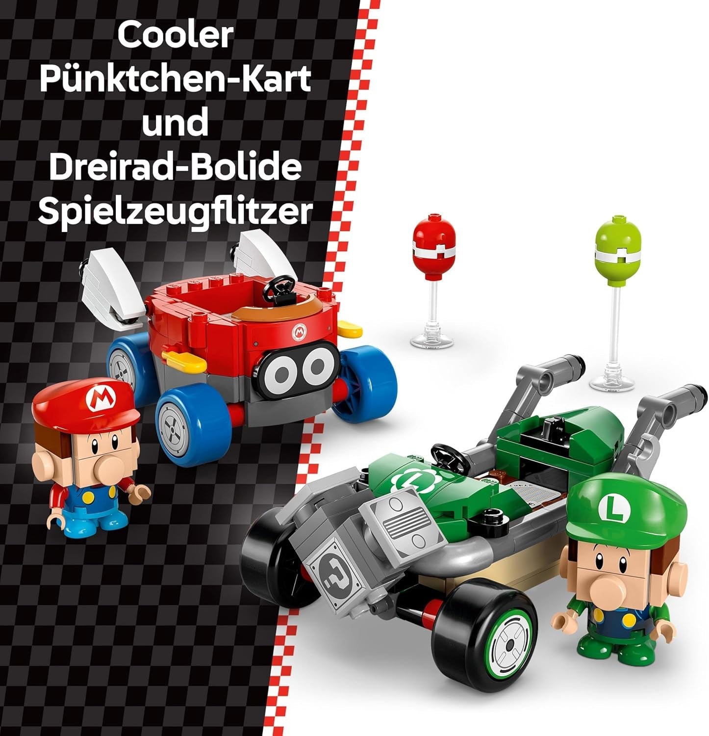 LEGO Mario Kart - Baby Mario vs. Baby Luigi Nintendo samlerfigurer 2 Bygbare Speedmen-legetøjsgave til drenge, piger og spillere i alderen 8+ Eventyrlegetøj 72034 Byggesæt Besuche den LEGO-Store