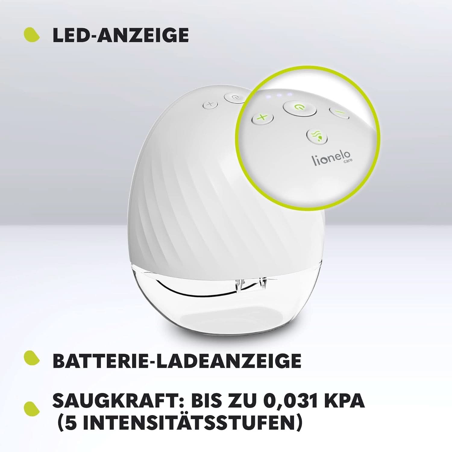Elektrisk brystpumpe LIONELO Fidi Free 2, massagetilstand, 5 intensitetsniveauer Tilbehør Mad og amning Bebe Naty Shop