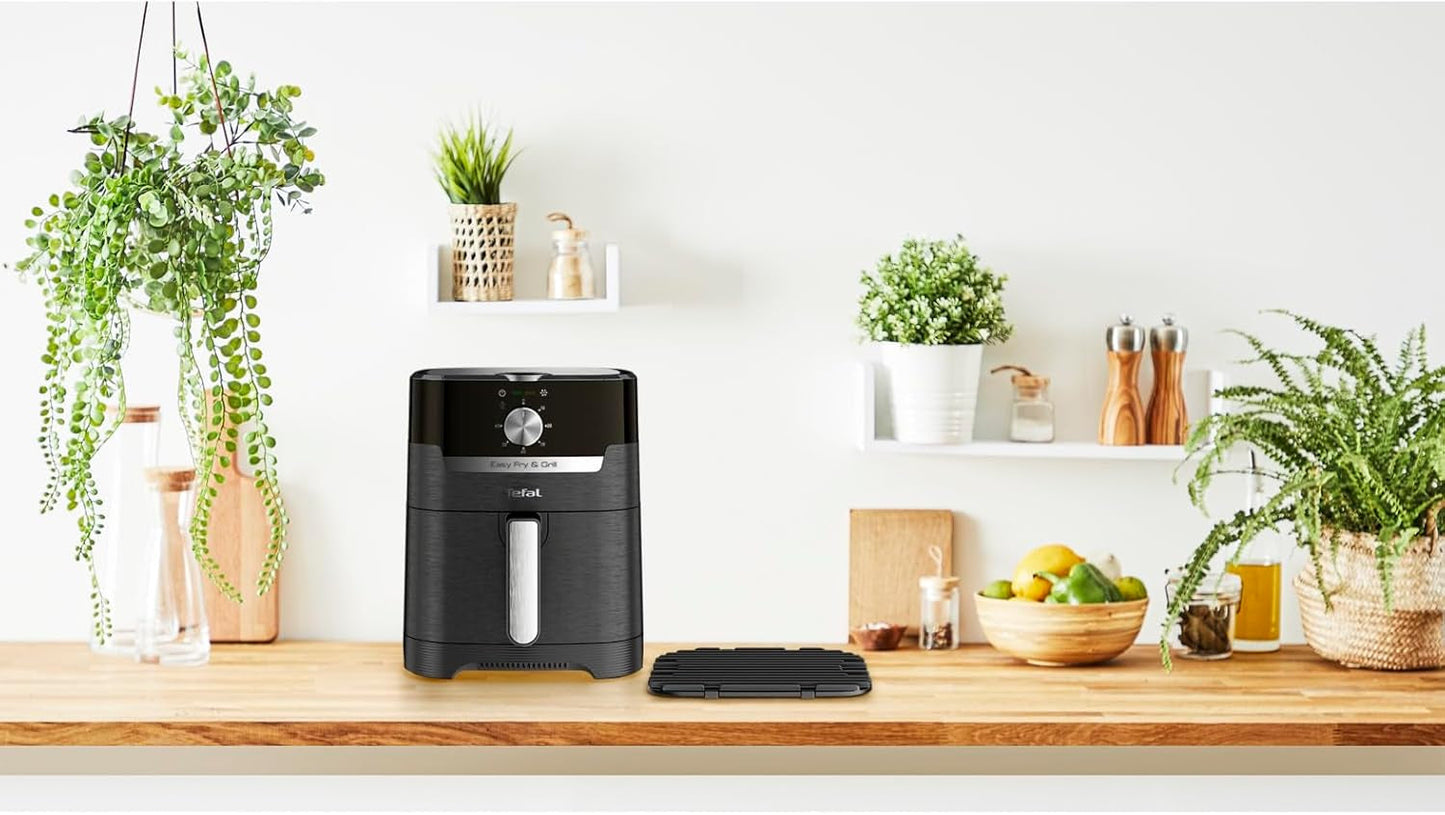 Tefal EY5018 Easy Fry & Grill Classic Air Fryer, 2 i 1 teknologi (Air Fryer og Grill), XL, 4,2 liter til 6 portioner, 1550 watt Hvidevarer Naty Shop