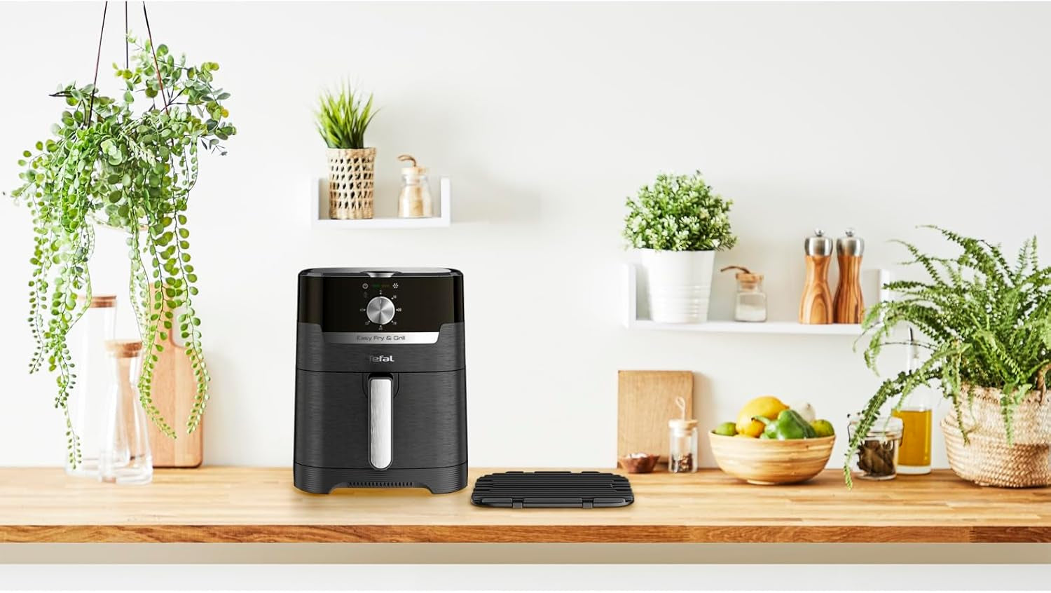 Tefal EY5018 Easy Fry & Grill Classic Air Fryer, 2 i 1 teknologi (Air Fryer og Grill), XL, 4,2 liter til 6 portioner, 1550 watt Hvidevarer Naty Shop