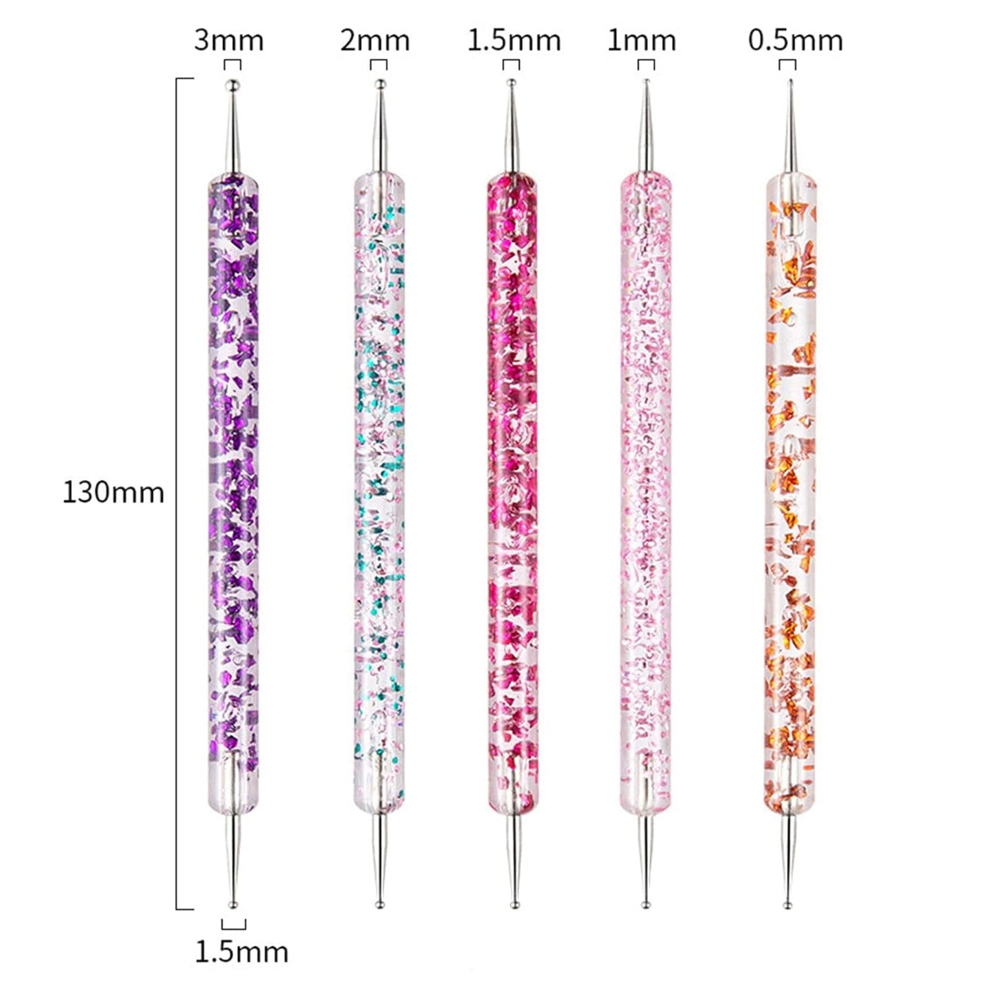 31 Stück Professionelle Nagel Pinsel Set, Dual-Ended Nagelpinsel, Pinsel Für Gelnägel, Akryl Nail Art Pen, Nail Art Dotting Tools, Nail Brush Für DIY Nagelkunst Salon Design