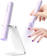Denabuty UV-lampe til Gel-neglelak, Mini UV LED-lampe til negleudskiftning med stativ Tragbare Lille UV-neglelampe til Gel-neglelak, til Aushärten Von Nagelkleber & Negletips Hvid