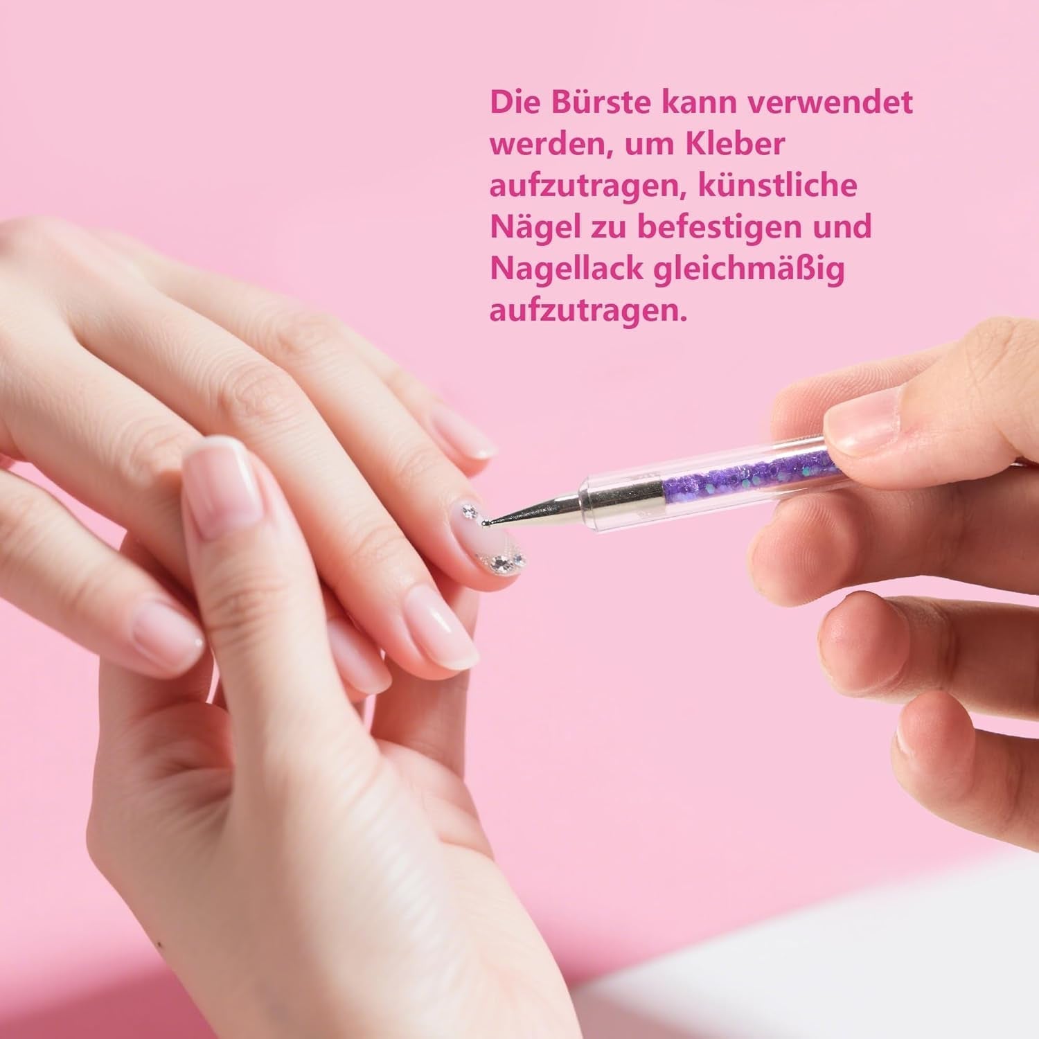8 Stück Nagel Pinsel, Nagelkunstpinsel Pinsel Sæt, Pinsel Für Nägel Mit Doppelkopf Nail Art Pinsel Sæt Dotting Pen Og Gel Børste til negle Præzise Pinsel Für Nageldesign Und Verzierungen