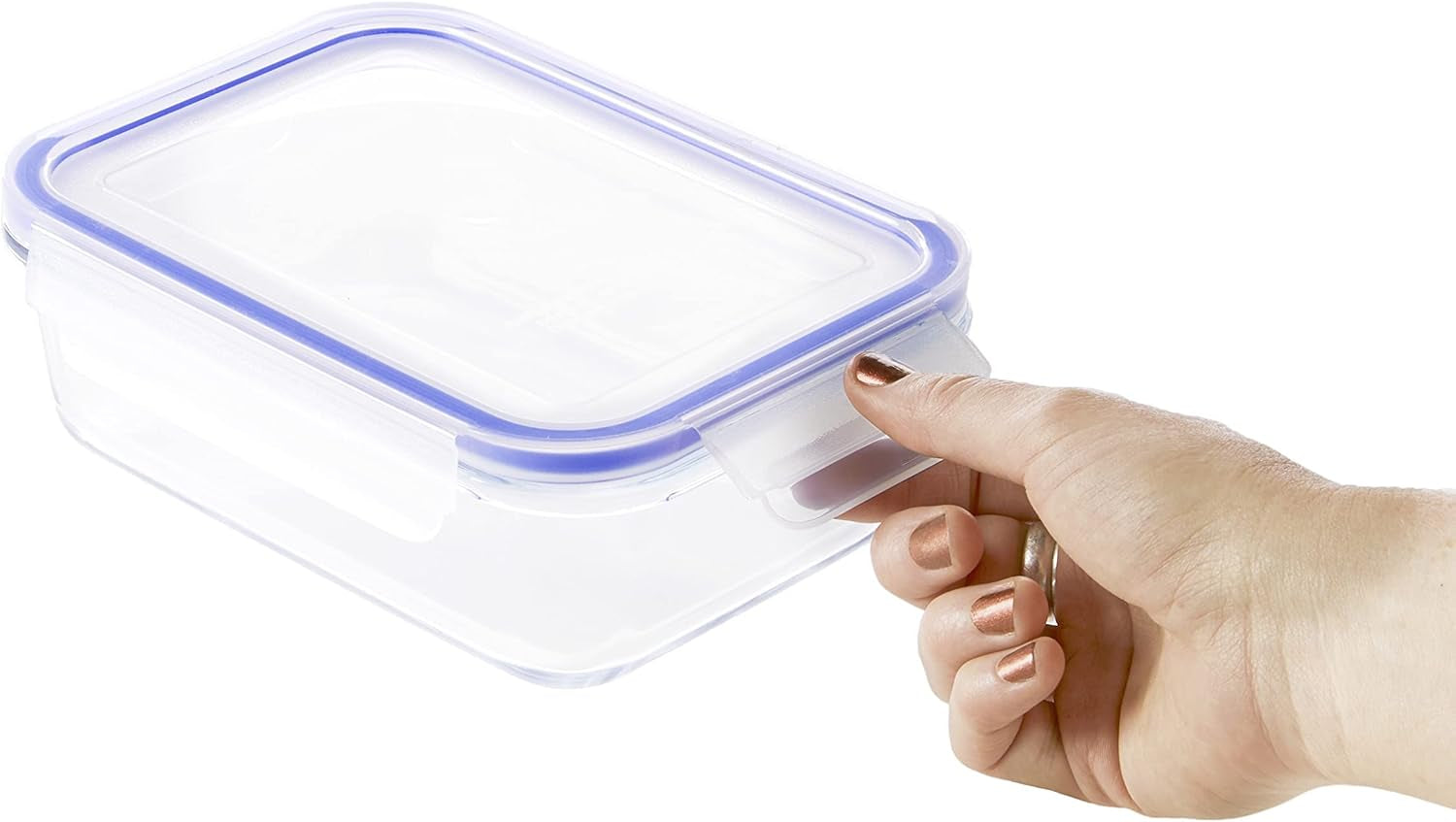Amazon Basics madbeholdere af glas med låg 20 pakke (10 beholdere + 10 låg) BPA-fri klare blå madopbevaringskasser Naty Shop